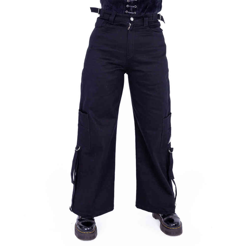 Chemical Black - Jetta Pantalon large - Noir